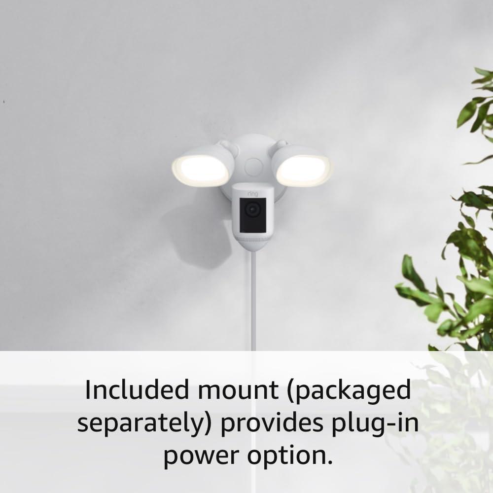 imageRing Floodlight Cam Wired Pro with Birds Eye View and 3D Motion Detection WhiteWhite