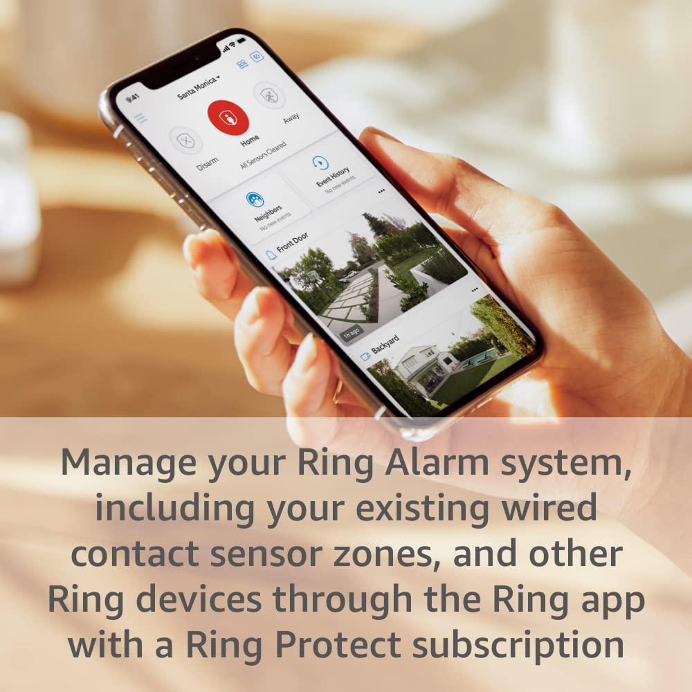 imageRing Retrofit Alarm Kit Convert Wired Security Contact Sensors to Ring Smart System Compatible with Most Door ampamp Motion Sensors Pro Install Recommended Base Station RequiredRing Retrofit Alarm Kit