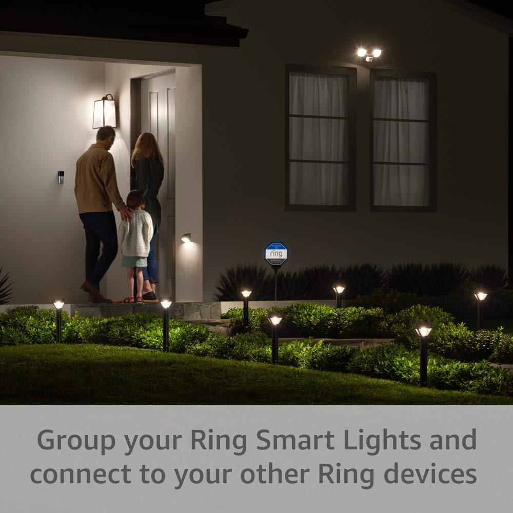 imageRing Solar Steplight Motionactivated steplight bright LEDs works with Amazon Sidewalk BlackWhite
