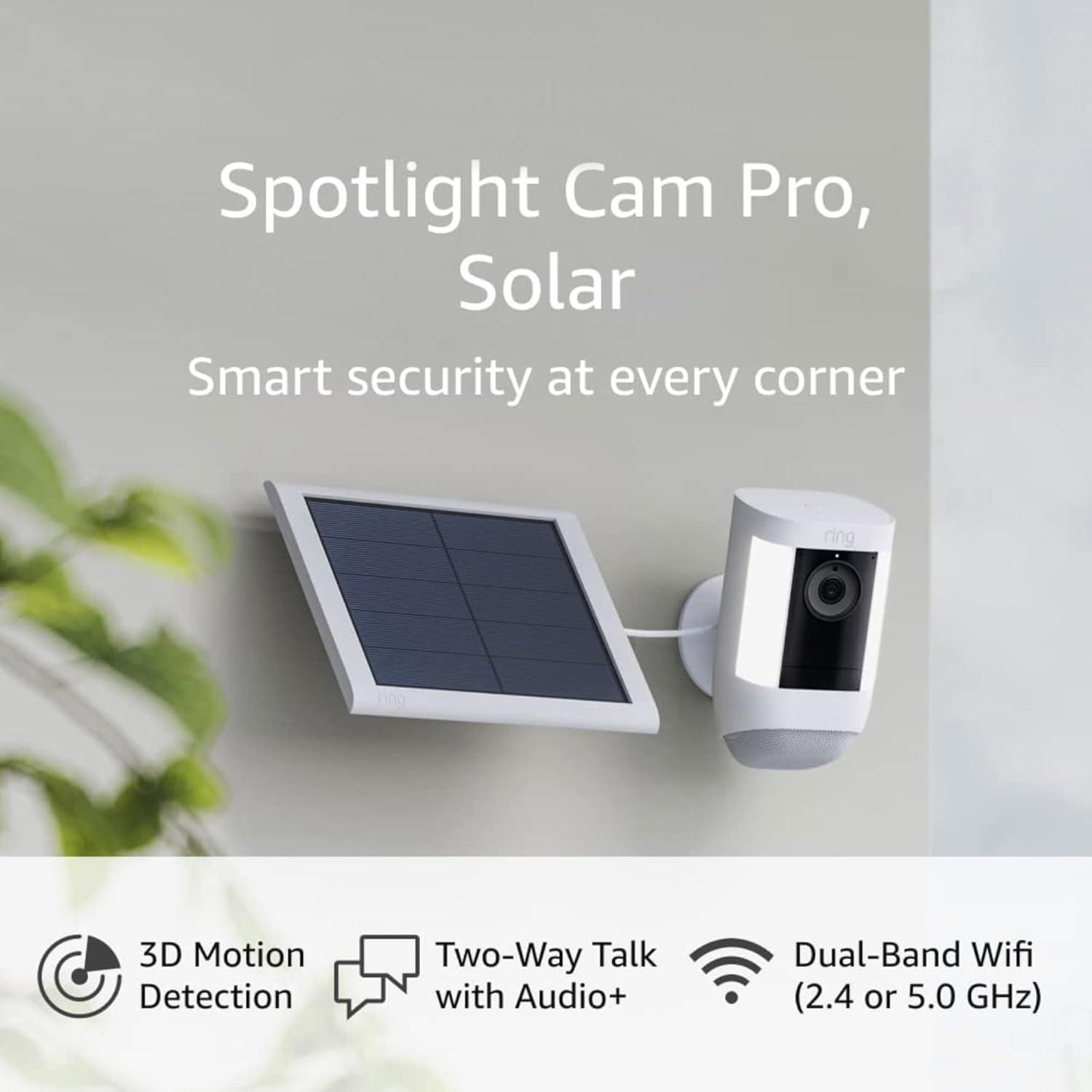 imageRing Spotlight Cam Pro Battery 3D Motion Detection TwoWay Talk with Audio and DualBand Wifi 2022 release 2pack WhiteWhite