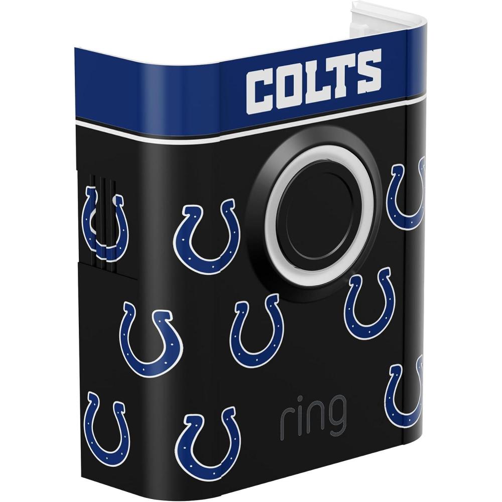 imageAllNew Limited Edition Official NFL Faceplate for Ring Doorbells  Video Doorbell 3 Video Doorbell 3 Plus Video Doorbell 4 Battery Doorbell Plus and Battery Doorbell Pro  Indianapolis ColtsIndianapolis Colts