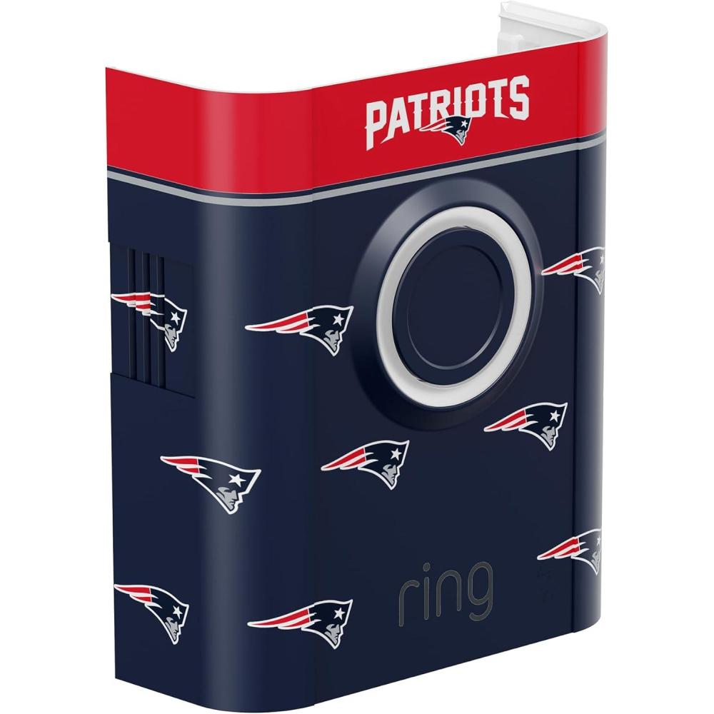 imageAllNew Limited Edition Official NFL Faceplate for Ring Doorbells  Video Doorbell 3 Video Doorbell 3 Plus Video Doorbell 4 Battery Doorbell Plus and Battery Doorbell Pro  Indianapolis ColtsNew England Patriots