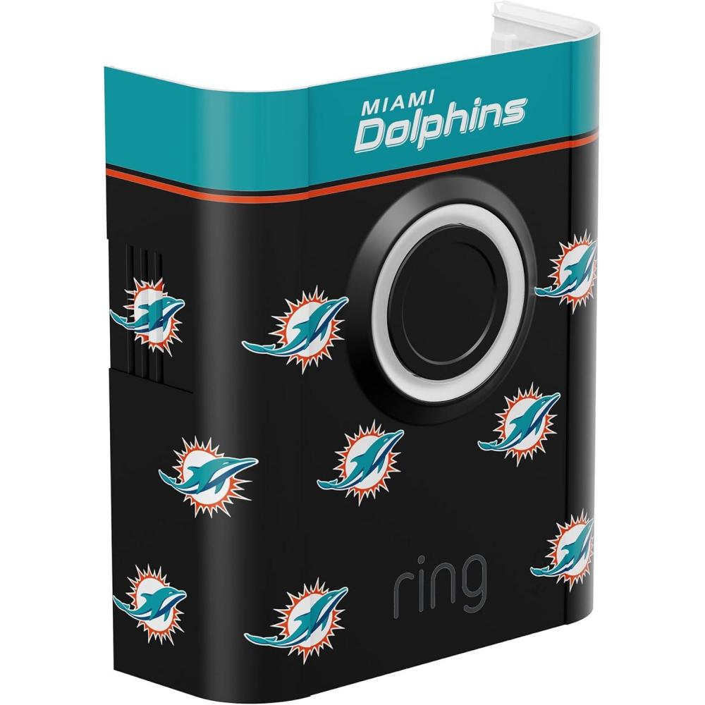 imageAllNew Limited Edition Official NFL Faceplate for Ring Doorbells  Video Doorbell 3 Video Doorbell 3 Plus Video Doorbell 4 Battery Doorbell Plus and Battery Doorbell Pro  Indianapolis ColtsMiami Dolphins