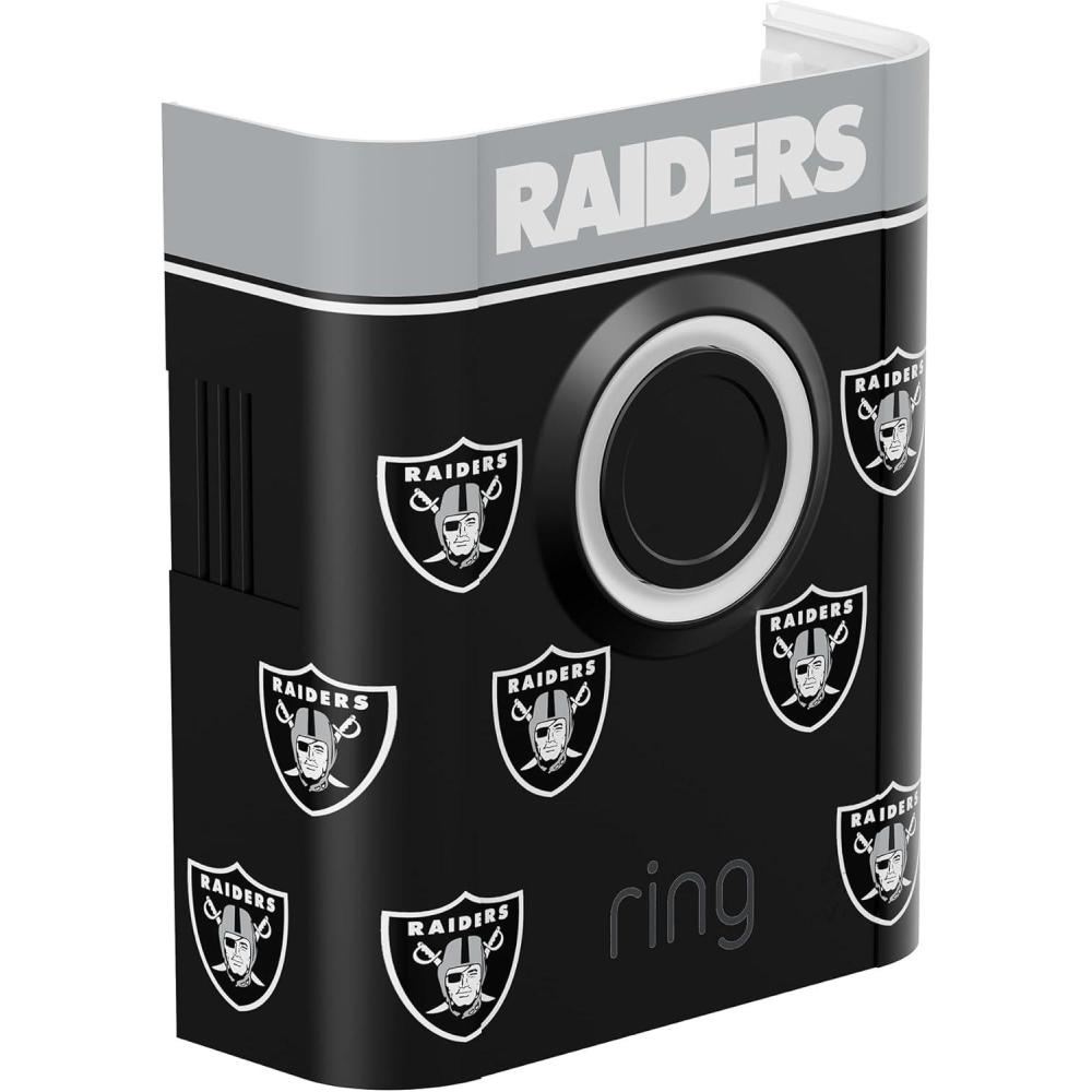 imageAllNew Limited Edition Official NFL Faceplate for Ring Doorbells  Video Doorbell 3 Video Doorbell 3 Plus Video Doorbell 4 Battery Doorbell Plus and Battery Doorbell Pro  Indianapolis ColtsLas Vegas Raiders