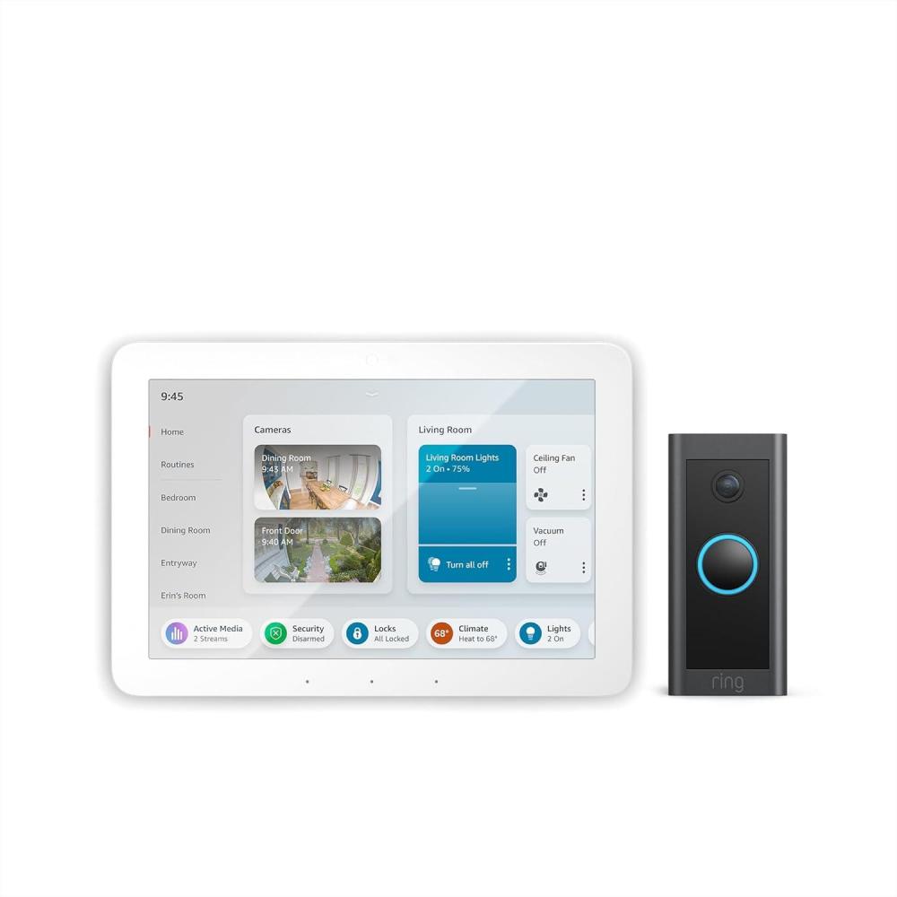 imageAmazon Echo Hub bundle with Ring Video Doorbell Wired with Alexa Early Accesswith Ring Video Doorbell Wired