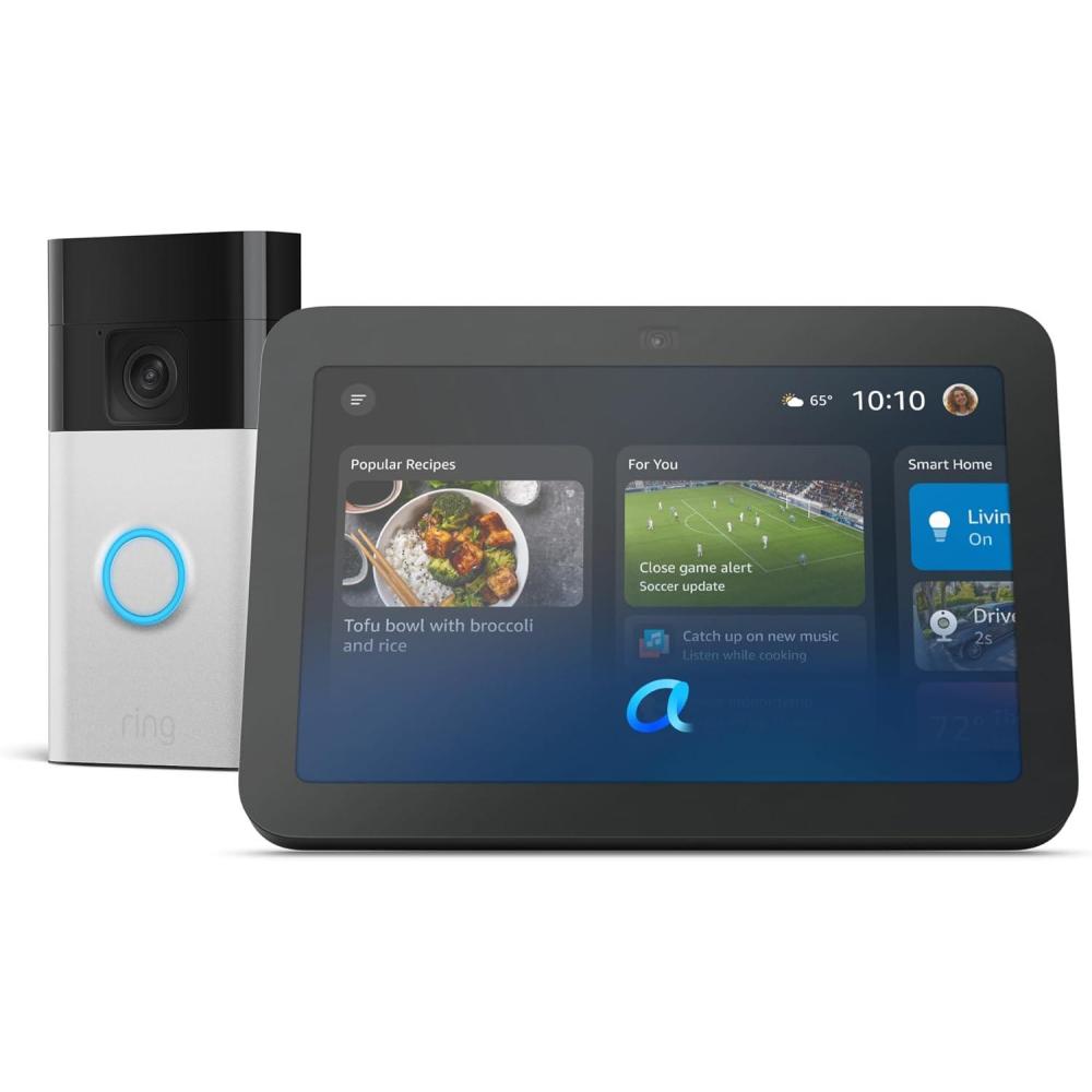 imageAmazon Echo Show 8 2023 release with Ring Battery Doorbell newest model with Alexa Early AccessCharcoal