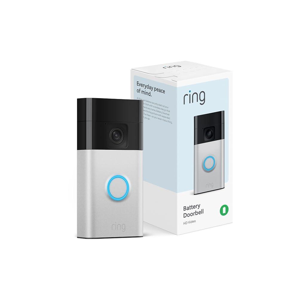 imageLikeNew Ring Battery Doorbell  Home or business security with HeadtoToe Video Live View with TwoWay Talk and Motion Detection ampamp Alerts newest model Satin NickelSatin Nickel