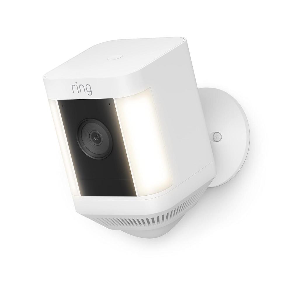 imageLikeNew Ring Spotlight Cam Plus Solar  TwoWay Talk Color Night Vision and Security Siren 2022 release  BlackWhite