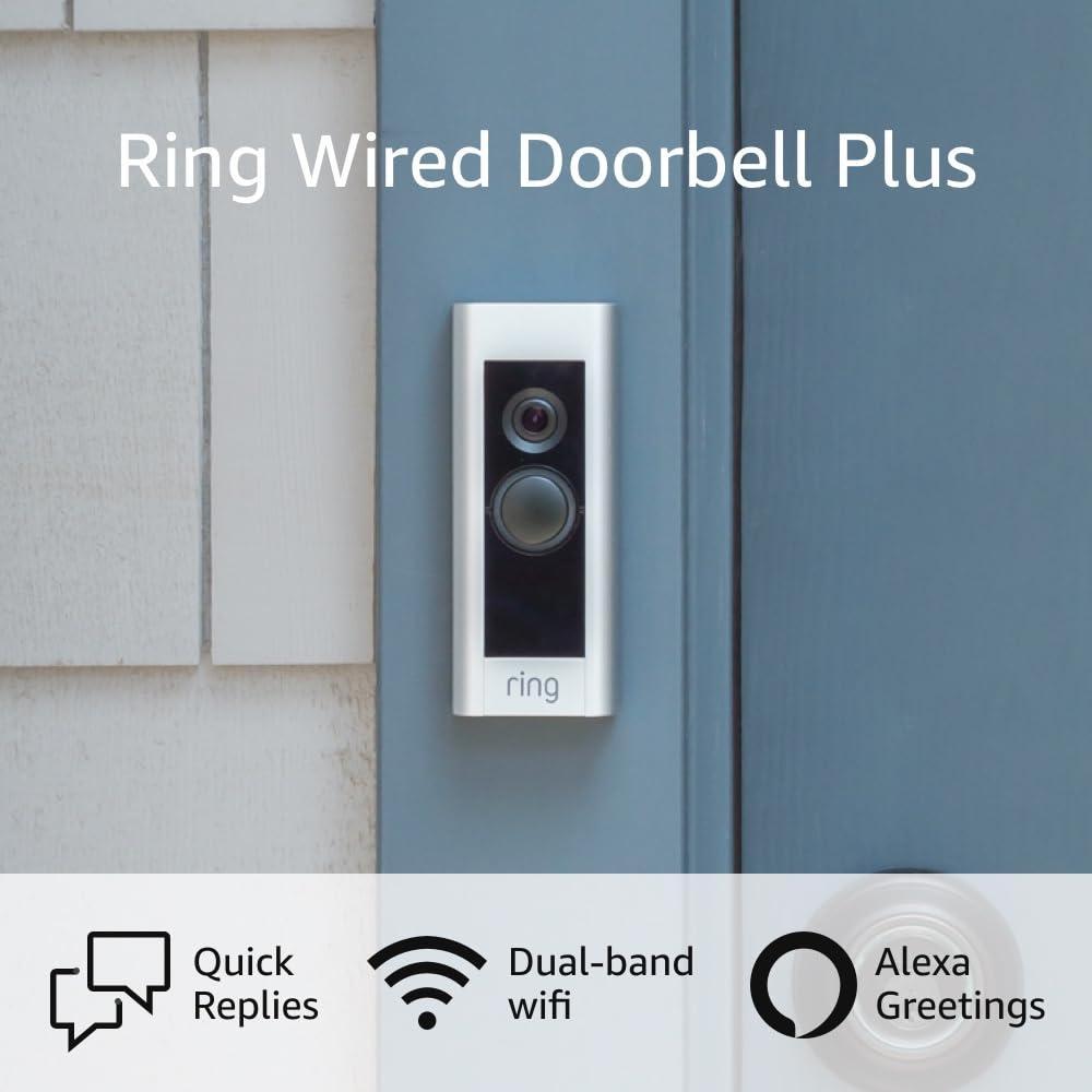 imageLikeNew Ring Wired Doorbell Plus Video Doorbell Pro and Ring Chime Pro