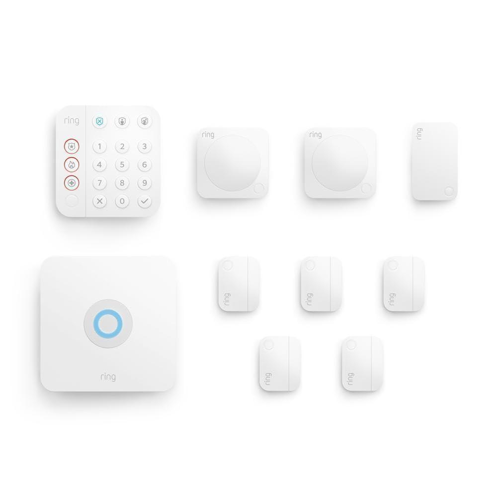imageRing Alarm 10Piece Kit Wireless Smart Home Security System Expandable Easy Setup Mobile App Control 247 Professional Monitoring Alexa Compatible