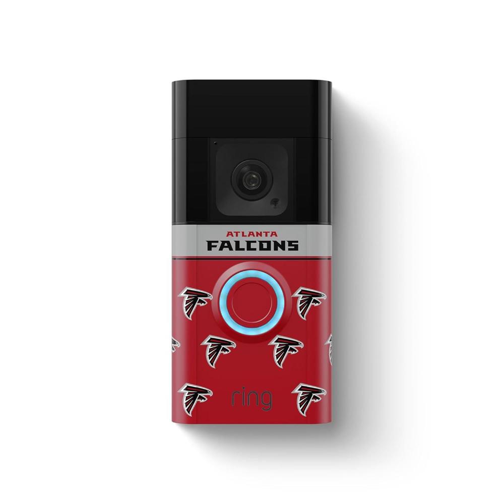 imageRing Battery Doorbell Plus with AllNew Official LimitedEdition NFL Faceplate  Philadelphia EaglesAtlanta Falcons
