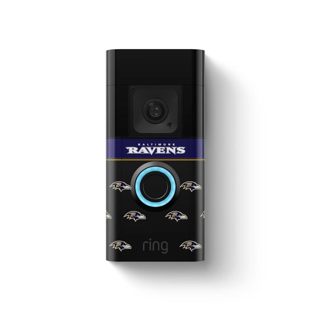 imageRing Battery Doorbell Plus with AllNew Official LimitedEdition NFL Faceplate  Philadelphia EaglesBaltimore Ravens