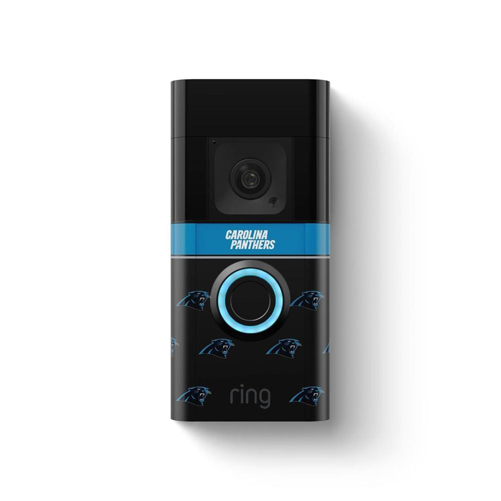 imageRing Battery Doorbell Plus with AllNew Official LimitedEdition NFL Faceplate  Philadelphia EaglesCarolina Panthers