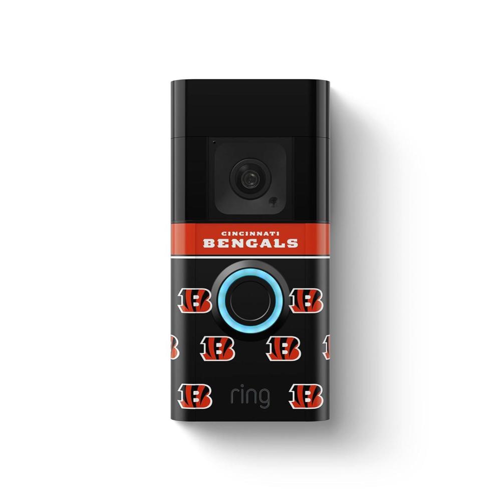 imageRing Battery Doorbell Plus with AllNew Official LimitedEdition NFL Faceplate  Philadelphia EaglesCincinnati Bengals