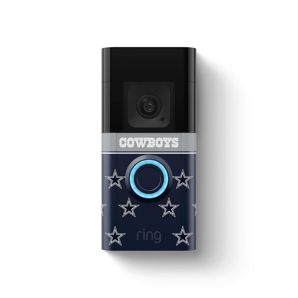 imageRing Battery Doorbell Plus with AllNew Official LimitedEdition NFL Faceplate  Philadelphia EaglesDallas Cowboys