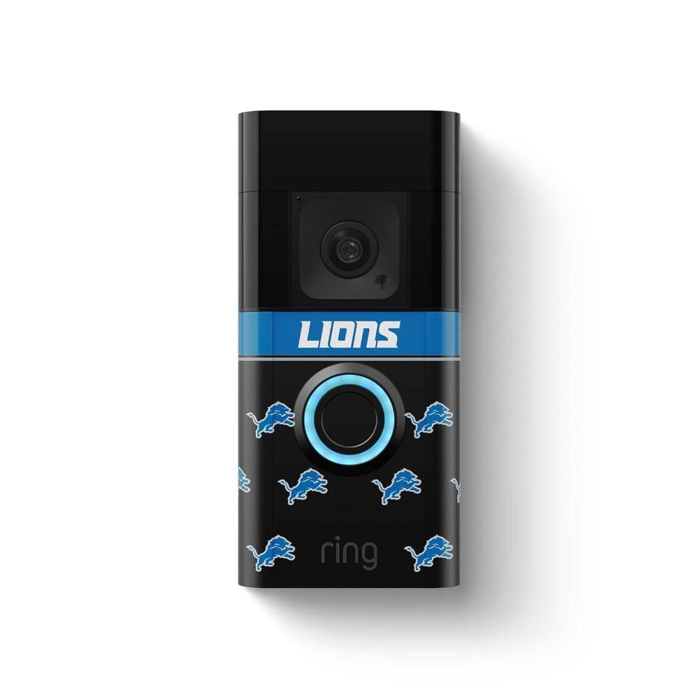 imageRing Battery Doorbell Plus with AllNew Official LimitedEdition NFL Faceplate  Philadelphia EaglesDetroit Lions