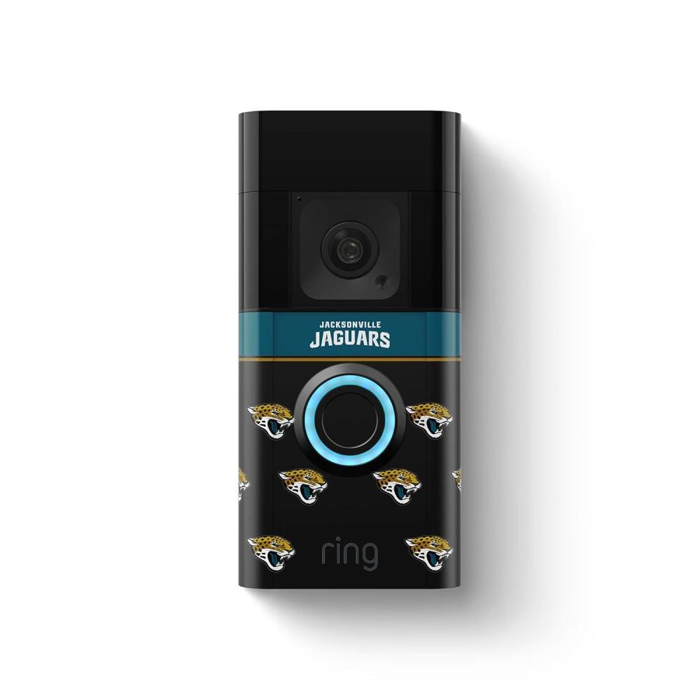 imageRing Battery Doorbell Plus with AllNew Official LimitedEdition NFL Faceplate  Philadelphia EaglesJacksonville Jaguars