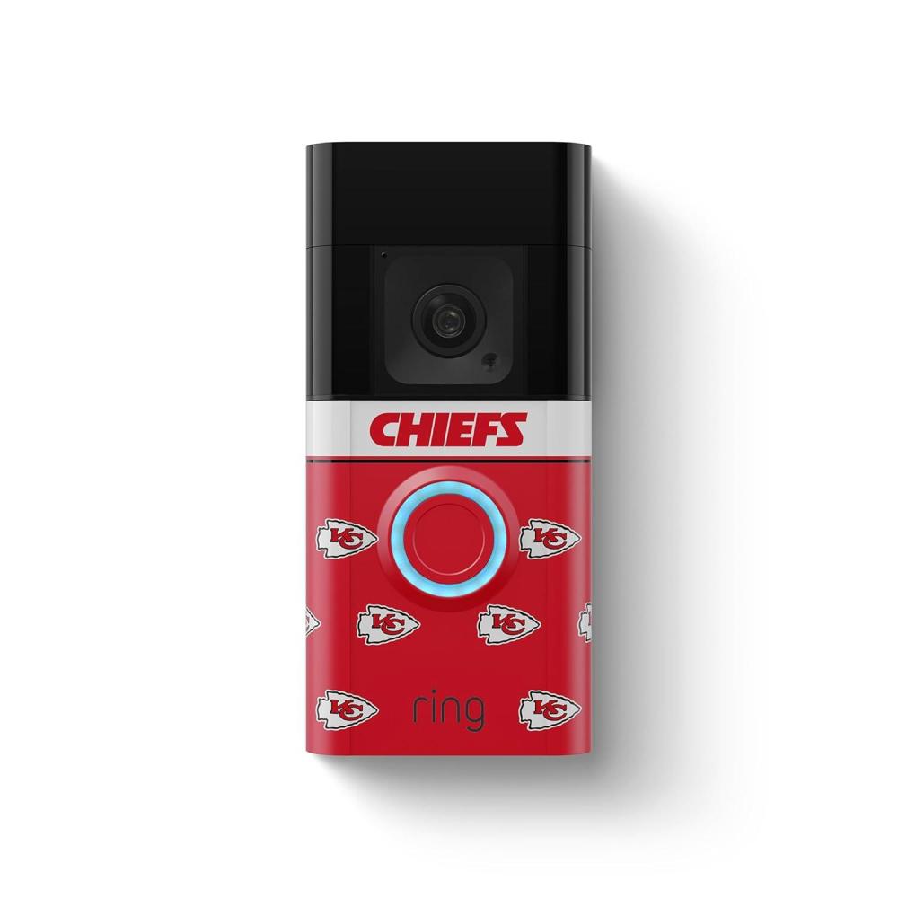 imageRing Battery Doorbell Plus with AllNew Official LimitedEdition NFL Faceplate  Philadelphia EaglesKansas City Chiefs