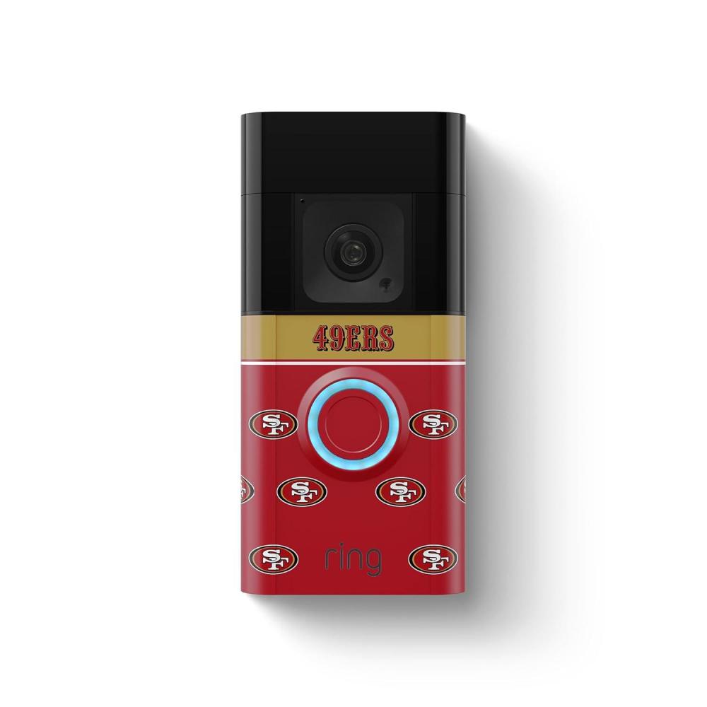 imageRing Battery Doorbell Plus with AllNew Official LimitedEdition NFL Faceplate  Philadelphia EaglesSan Francisco 49ers