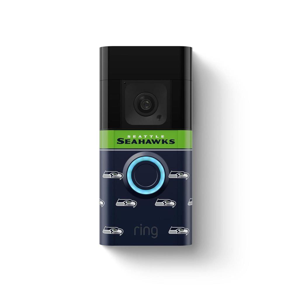 imageRing Battery Doorbell Plus with AllNew Official LimitedEdition NFL Faceplate  Philadelphia EaglesSeattle Seahawks