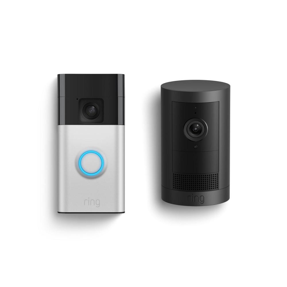 imageRing Battery Doorbell with Ring Outdoor Cam Plus BatterySatin Nickel