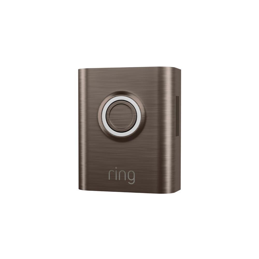 imageRing Metallic Interchangeable Faceplate for Doorbells  Battery Doorbell Plus Battery Doorbell Pro  Brushed GraphiteBrushed Bronze