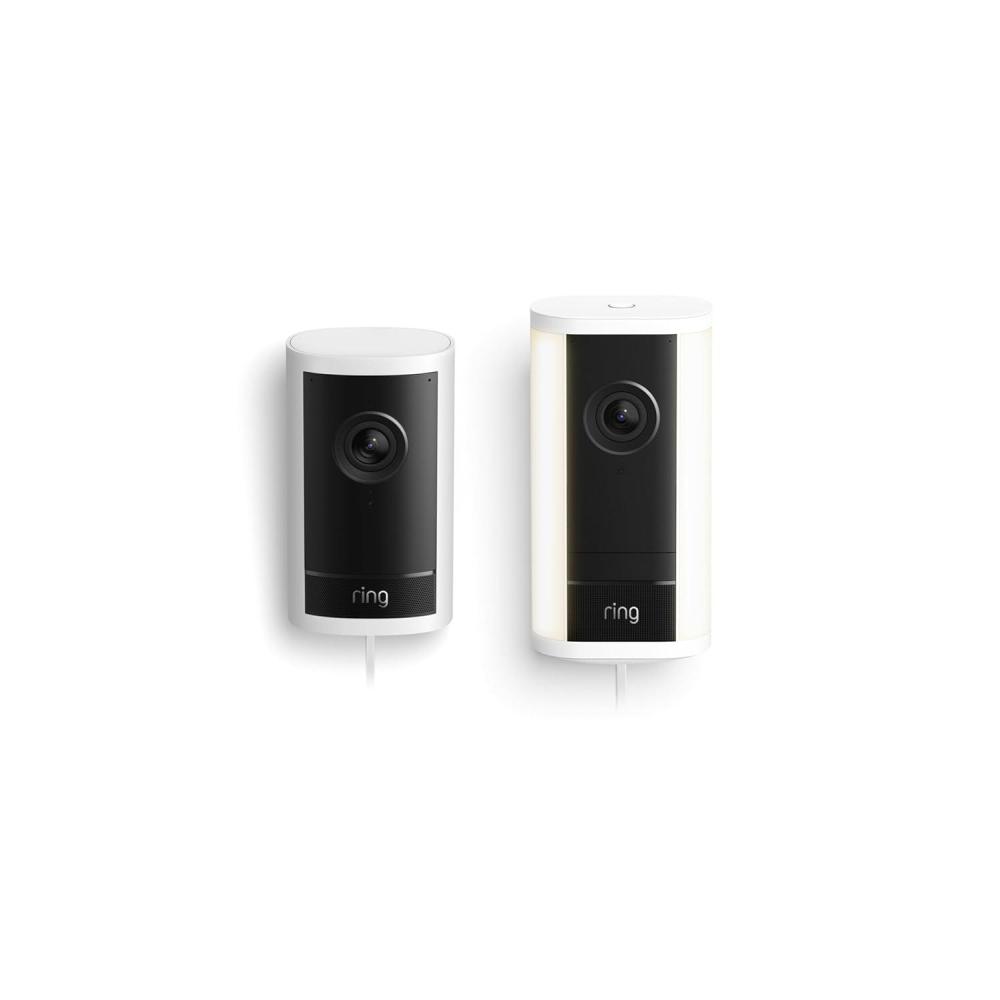 imageRing Outdoor Cam Pro PlugIn Newest Model White with Spotlight Cam Pro PlugIn Newest Model White