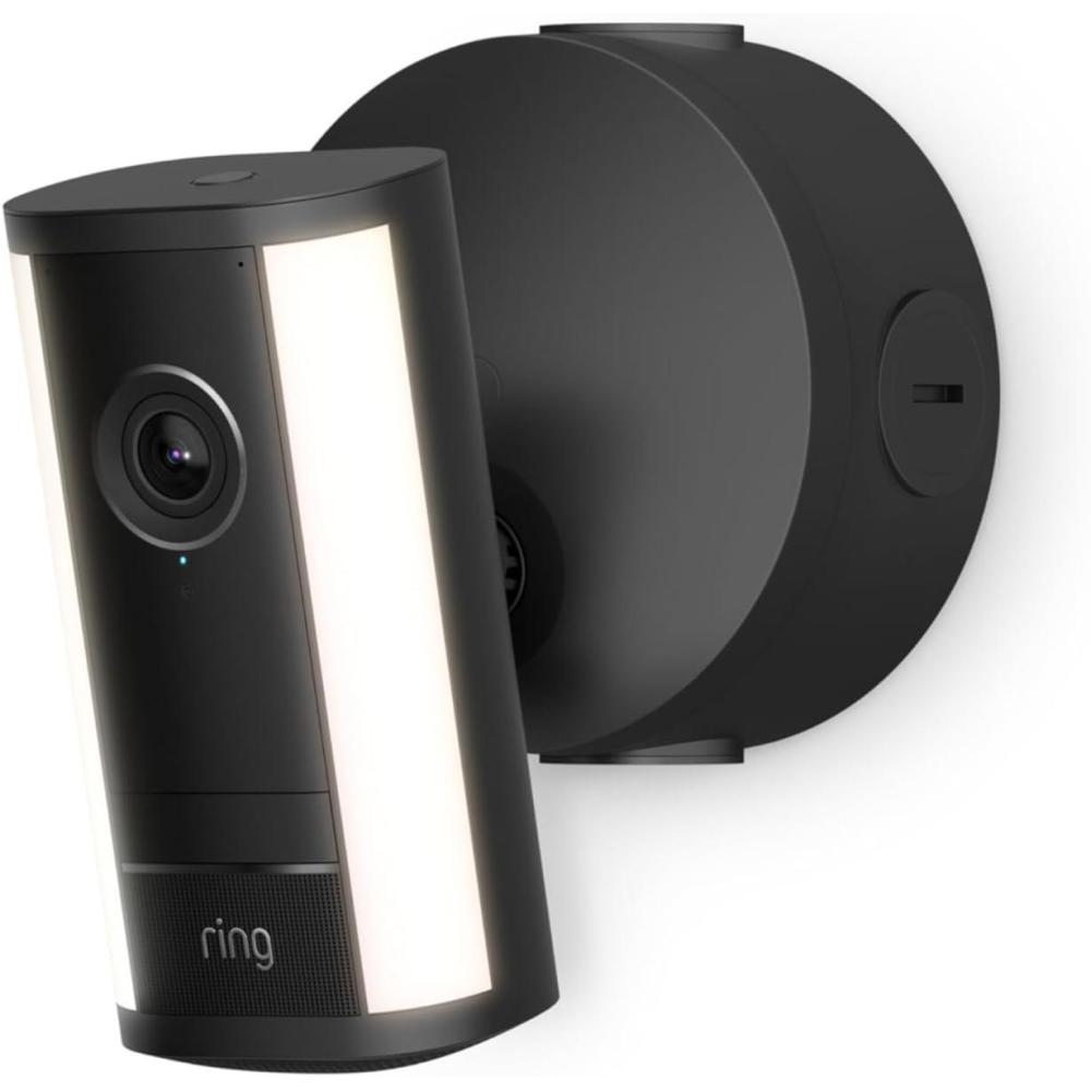 imageRing Spotlight Cam Pro Power over Ethernet Newest Model  Retinal 4K with wideangle video 10x Enhanced Zoom and 600 Lumen Spotlights BlackBlack