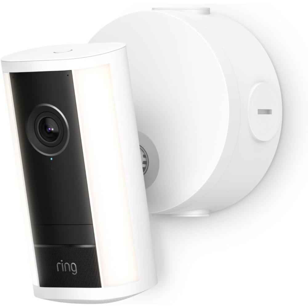 imageRing Spotlight Cam Pro Power over Ethernet Newest Model  Retinal 4K with wideangle video 10x Enhanced Zoom and 600 Lumen Spotlights BlackWhite