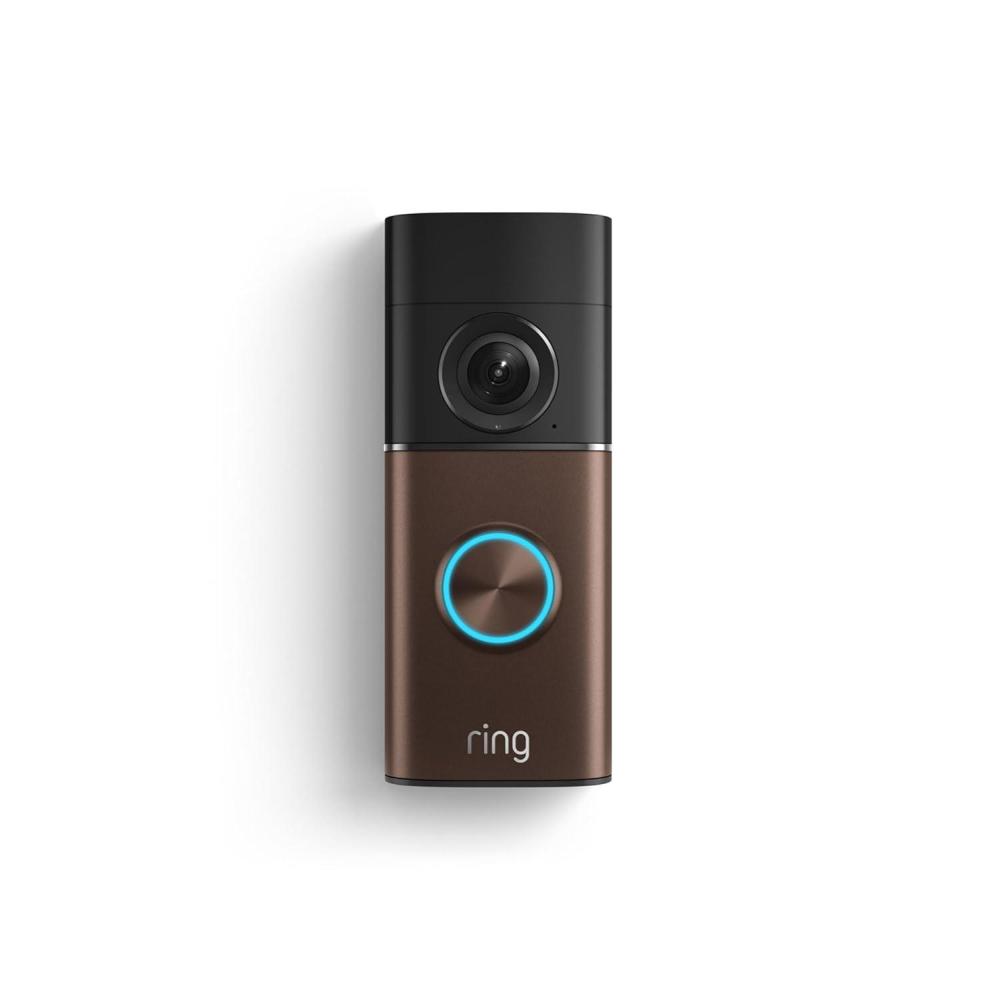 imageRing Wired Doorbell Plus Newest Model Retinal 2K with wideangle video 4x Enhanced Zoom and LowLight Sight Nickel SilverPolished Mocha