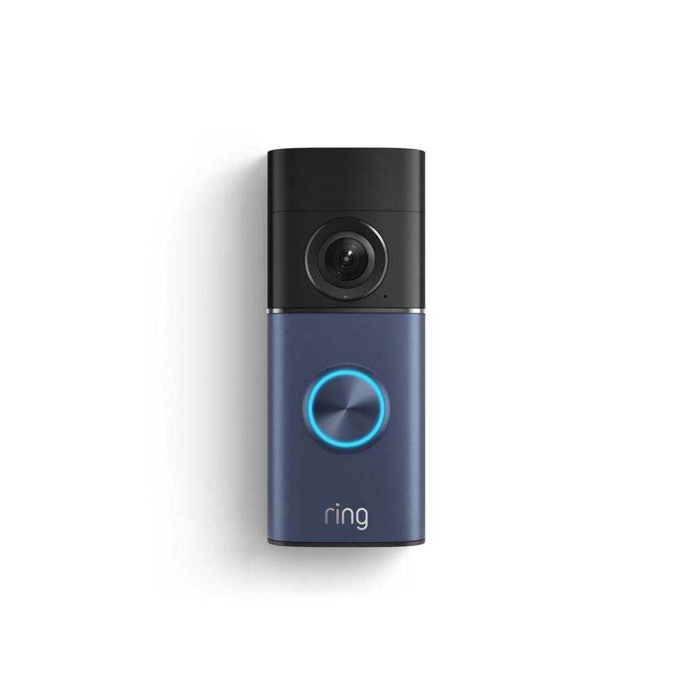 imageRing Wired Doorbell Plus Newest Model Retinal 2K with wideangle video 4x Enhanced Zoom and LowLight Sight Nickel SilverPolished Night Navy