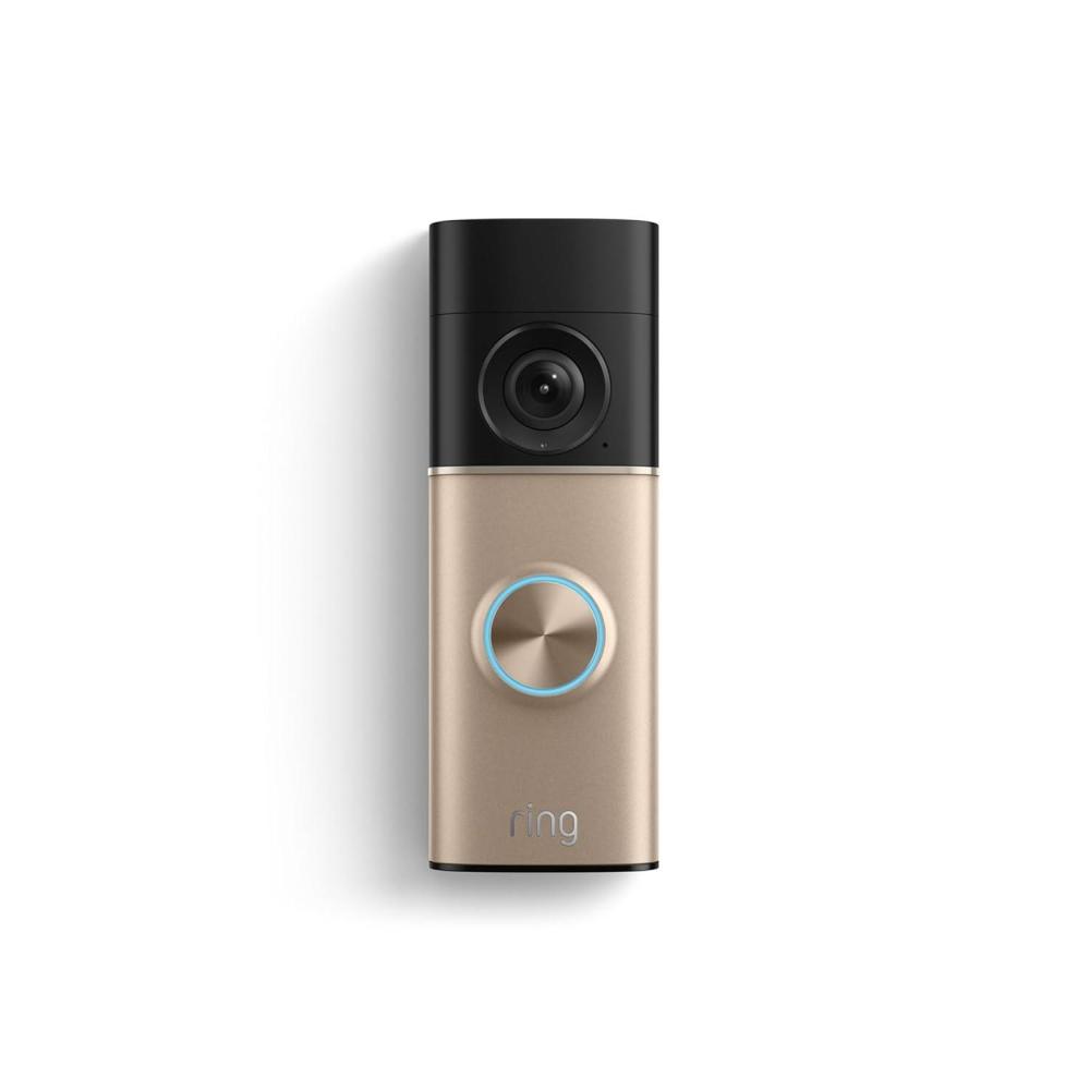 imageRing Wired Doorbell Pro Newest Model  Retinal 4K with wideangle video 10x Enhanced Zoom and LowLight Sight Deep SilverPolished Sandstone