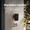 Introducing Ring Outdoor Cam Plus, Battery — Wide-Angle 2K Video with Ring Vision, Low-Light Sight for full-color night vision, Mount-Anywhere Versatility, White(Black)