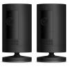 Like-New Ring Stick Up Cam Battery HD security camera with custom privacy controls, Simple setup, Works with Alexa – Black (Pack of 2)