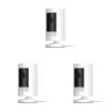 Like-New Ring Stick Up Cam Plug-In HD security camera with two-way talk, Works with Alexa – White (Pack of 3)