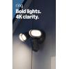 Ring Floodlight Cam Pro, Wired (Newest Model) — Retinal 4K with wide-angle video, 10x Enhanced Zoom, and 2000 Lumen Floodlights, White(Black)
