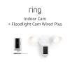 Ring Floodlight Cam Wired Plus with All-new Ring Indoor Cam, Black(White)