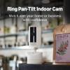 Ring Pan-Tilt Indoor Cam | See all around your home or business with 360° pan coverage, HD video, plus Two-Way Talk (2024 release) | White(White)