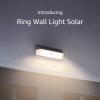 Ring Wall Light Solar — Motion-activated wall light, bright LEDs, works with Amazon Sidewalk, White(Black)