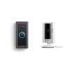 All-new Ring Indoor Cam, Black with Ring Video Doorbell Wired(White)