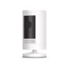 Like-New Ring Stick Up Cam Battery HD security camera with custom privacy controls, Simple setup, Works with Alexa – Black(White)