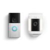 Ring Battery Doorbell Plus with Ring Spotlight Cam Plus (White)