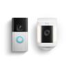 Ring Battery Doorbell Pro with Ring Spotlight Cam Plus, White
