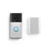 Ring Battery Doorbell with Ring Chime(Satin Nickel)