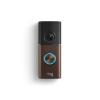 Ring Wired Doorbell Plus (Newest Model) — Retinal 2K with wide-angle video, 4x Enhanced Zoom, and Low-Light Sight, Nickel Silver(Polished Mocha)