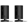 Like-New Ring Stick Up Cam Plug-In HD security camera with two-way talk, Works with Alexa – Black (Pack of 2)