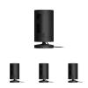 Like-New Ring Stick Up Cam Plug-In HD security camera with two-way talk, Works with Alexa – Black (Pack of 4)