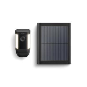 Ring Spotlight Cam Pro, Solar | 3D Motion Detection, Two-Way Talk with Audio+, and Dual-Band Wifi (2022 release) – Black(Black)