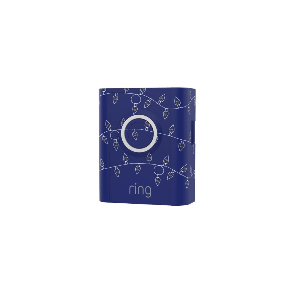 imageRing Interchangeable Faceplate for Doorbells  Video Doorbell 3 Video Doorbell 3 Plus Video Doorbell 4 Battery Doorbell Plus Battery Doorbell Pro  Night SkyChristmas Lights Blue