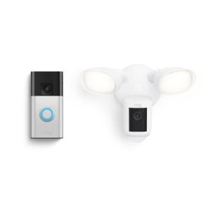 Ring Floodlight Cam Wired Pro with Ring Battery Doorbell